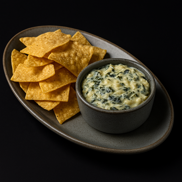 Collard Dip & Chips.
