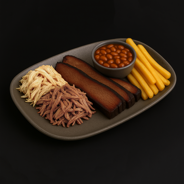 Triple Que Plate.